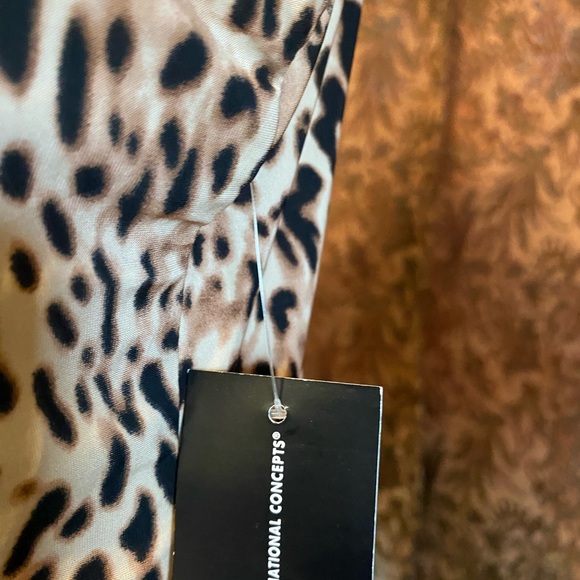 INC Brown and Tan Leopard Print V-Neck Tank Top - Picture 15 of 15